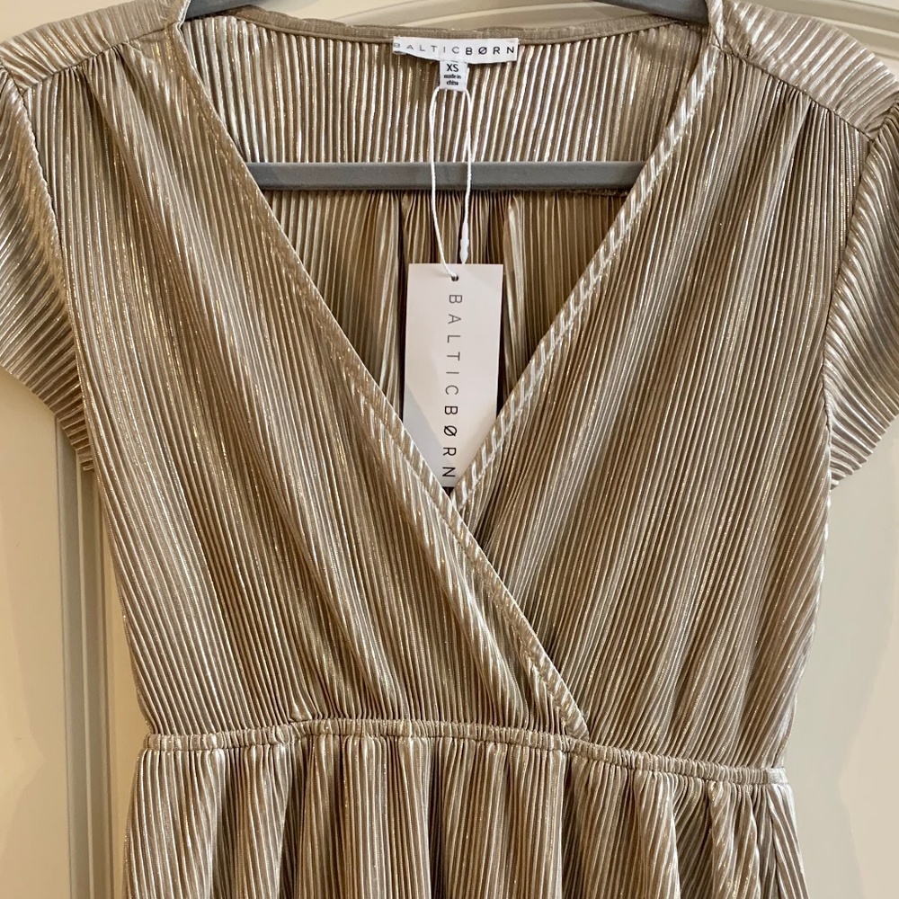 Baltic Born champagne bridesmaid dress special occasion dress size XS 00-4